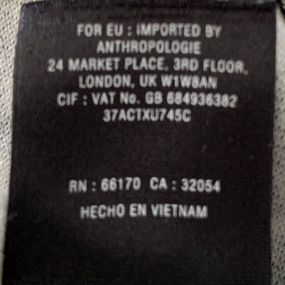 Anthropologie Postmark Leia Lace Pattern Swing Peplum Top S Black & White 37D - Picture 8 of 9